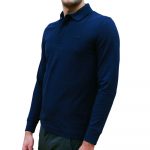 LACOSTE MEN'S LONG SLEEVE PARIS CLASSIC FIT POLO BLEU MARINE - Image 2