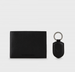 EMPORIO ARMANI GIFT SET BUSINESS WALLET AND KEYRING BLACK