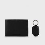 EMPORIO ARMANI GIFT SET BUSINESS WALLET AND KEYRING BLACK
