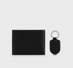 EMPORIO ARMANI GIFT SET BUSINESS WALLET AND KEYRING BLACK - Image 5