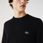 LACOSTE MEN'S CREW NECK WOOL NOIR - Image 3