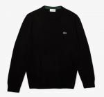 LACOSTE MEN'S CREW NECK WOOL NOIR - Image 5