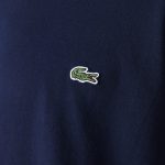LACOSTE MEN'S CREW NECK PIMA COTTON JERSEY LONG SLEEVE T-SHIRT BLEU MARINE - Image 4