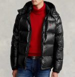 POLO RALPH LAUREN MEN GLOSSY EL CAP BOMBER JACKET BLACK