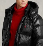 POLO RALPH LAUREN MEN GLOSSY EL CAP BOMBER JACKET BLACK - Image 3