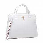 TOMMY HILFIGER TH CHAIN SATCHEL BAG WHITE CORPORATE - Image 2