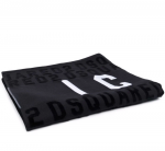 DSQUARED2 ICON LOGO PRINT BEATCH TOWEL BLACK  180X100 - Image 2