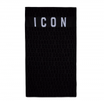 DSQUARED2 ICON LOGO PRINT BEATCH TOWEL BLACK  180X100