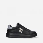 KARL LAGERFELD KAPRI MEN KARL IKONIC 3D LACE SNEAKERS BLACK LEATHER MONO - Image 2