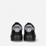KARL LAGERFELD KAPRI MEN KARL IKONIC 3D LACE SNEAKERS BLACK LEATHER MONO - Image 3