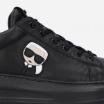 KARL LAGERFELD KAPRI MEN KARL IKONIC 3D LACE SNEAKERS BLACK LEATHER MONO - Image 4