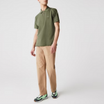 LACOSTE L1212 POLO CLASSIC FIT IN PETIT PIQUE VERT KAKI