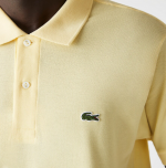 LACOSTE L1212 POLO CLASSIC FIT IN PETIT PIQUE JAUNE YELLOW - Image 3
