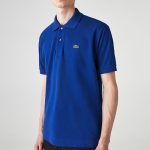 LACOSTE L1212 POLO CLASSIC FIT IN PETIT PIQUE BLEU BDM - Image 2