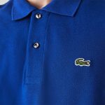 LACOSTE L1212 POLO CLASSIC FIT IN PETIT PIQUE BLEU BDM - Image 4