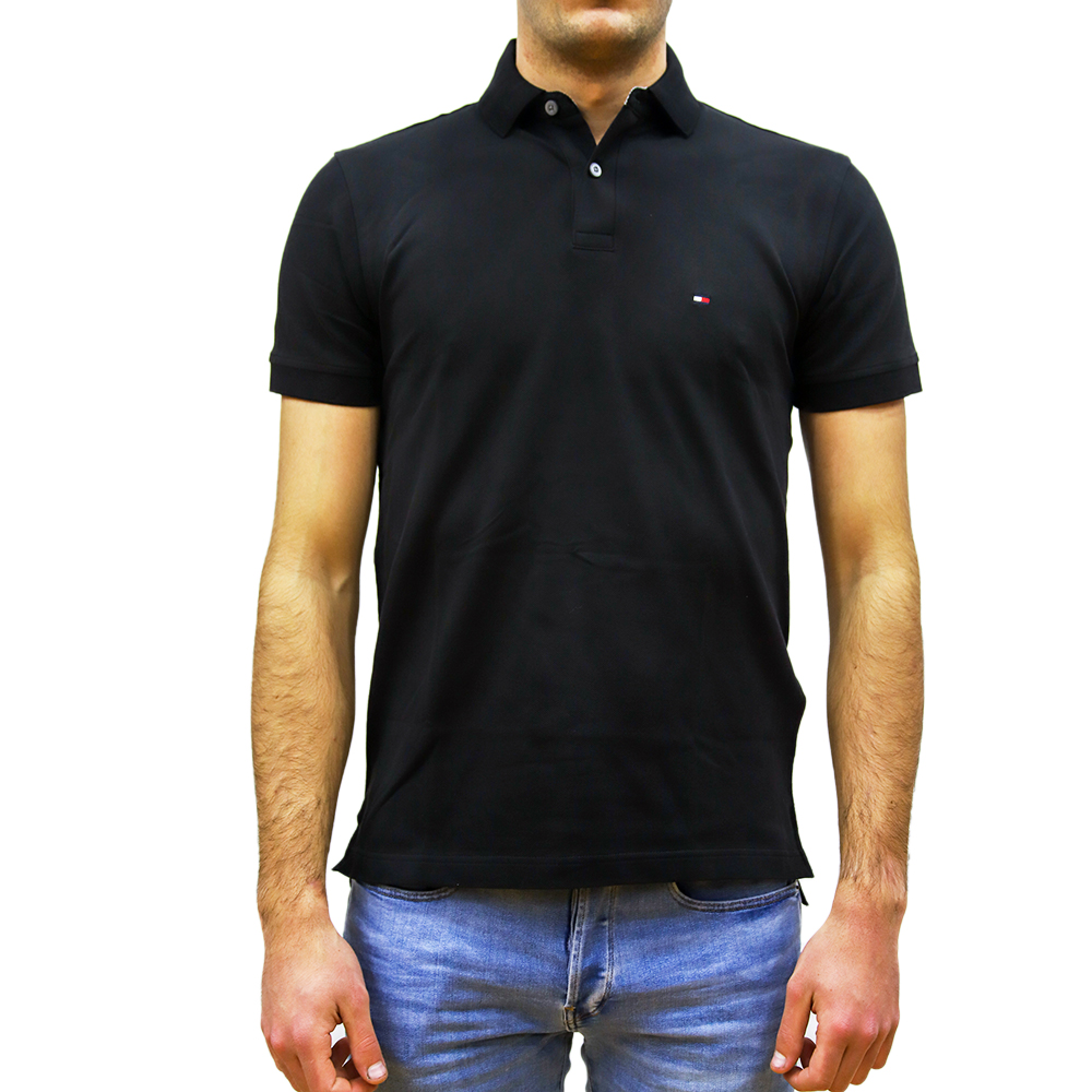 MW0MW17770-BDS-1 TOMMY HILFIGER MAN CORE 1985 REGULAR FIT POLO BLACK - Image 1
