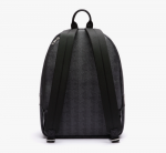 LACOSTE ALLOVER MONOGRAM BACKPACK POLYVINYL CHLORIDE NOIR GRIS - Image 3