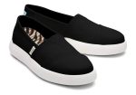 TOMS WOMAN ALPARGATA MALLOW ESPADRILLES BLACK HERITAGE CANVAS