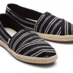 TOMS WOMAN ALPARGATA ROPE ESPADRILLES BLACK GLOBAL STRIPE