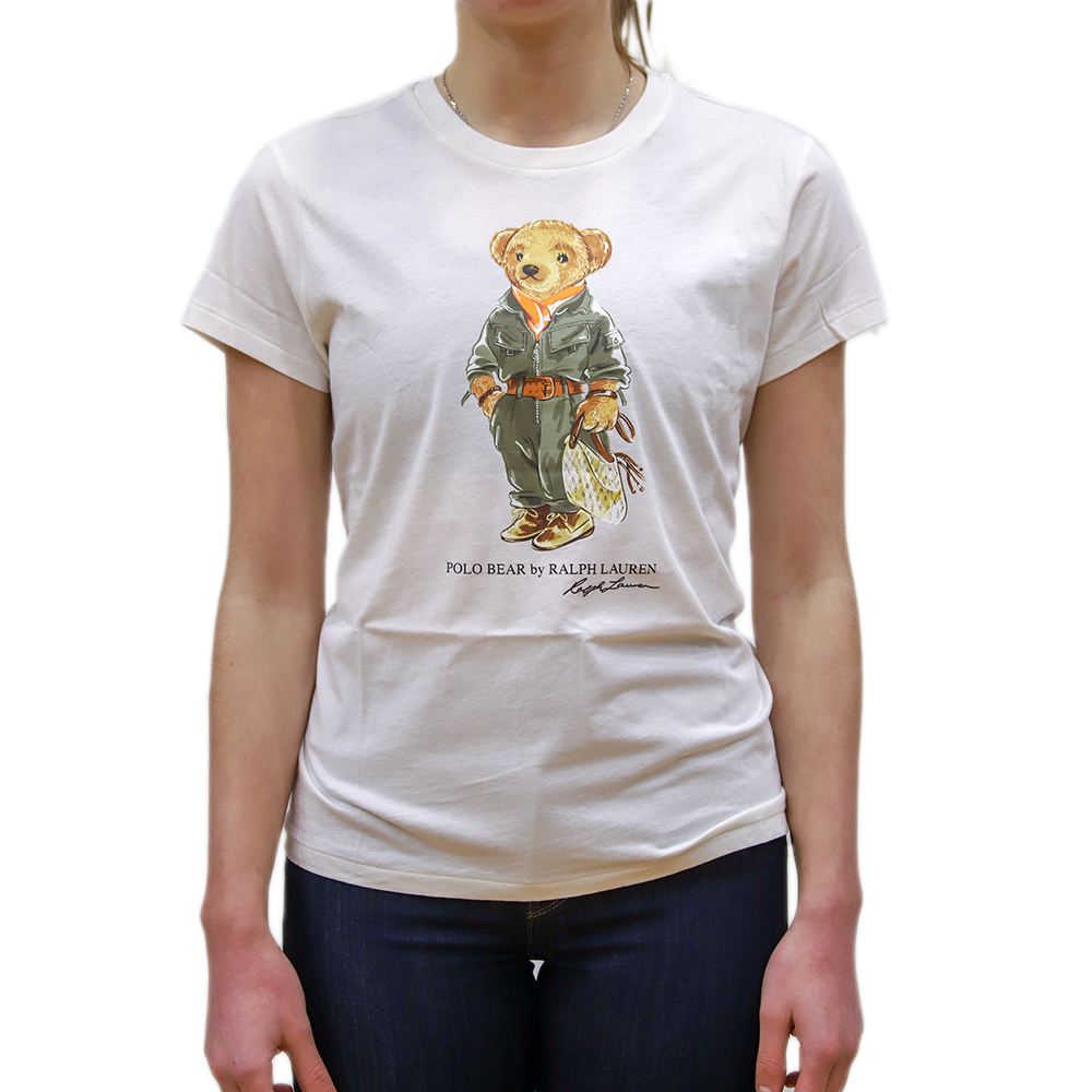 211856658001-1 POLO RALPH LAUREN WOMAN POLO BEAR JERSEY T-SHIRT WHITE - Image 1