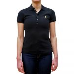 POLO RALPH LAUREN WOMAN CLASSIC FIT POLO MATCH POLO SHIRT BLACK