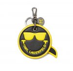 KARL LAGERFELD KARL X SMILEYWORLD® KEYCHAIN BLACK YELLOW