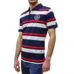 PAUL&SHARK ORGANIC COTTON PIQUE STRIPE POLO WHITE BLUE RED - Image 2