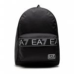 EMPORIO ARMANI EA7 NYLON TRAIN LOGO SERIES BACKPACK BLACK