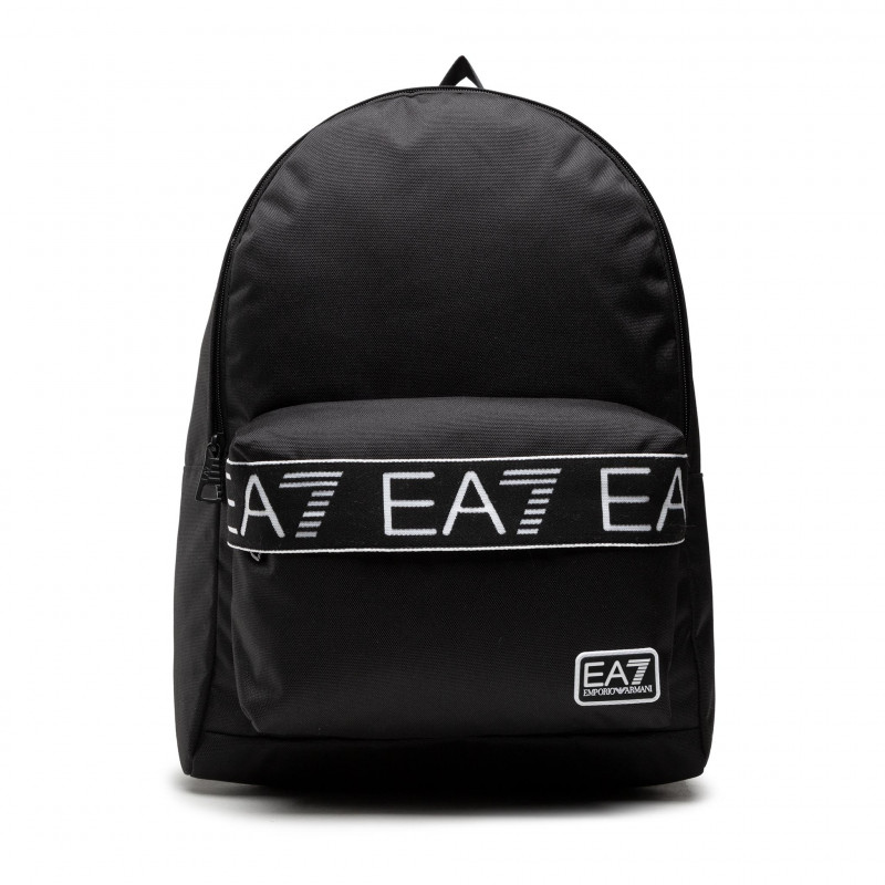 276186-2R903-00020-1 EMPORIO ARMANI EA7 NYLON TRAIN LOGO SERIES BACKPACK BLACK - Image 1