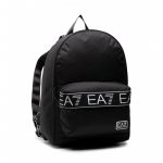 EMPORIO ARMANI EA7 NYLON TRAIN LOGO SERIES BACKPACK BLACK - Image 2