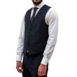 HUGO VINM204 SLIM FIT WAISTCOAT BLACK - Image 2