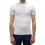 POLO RALPH LAUREN PIMA POLO CUSTOM SLIM FIT INTERLOCK T-SHIRT WHITE