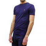 POLO RALPH LAUREN PIMA POLO CUSTOM SLIM FIT INTERLOCK T-SHIRT FRENCH NAVY - Image 2