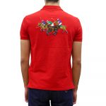 POLO RALPH LAUREN CUSTOM SLIM FIT TRIPLE PONY MESH POLO SHIRT RED - Image 2