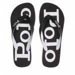 POLO RALPH LAUREN BOLT BEACH SANDAL BLACK WHITE - Image 2