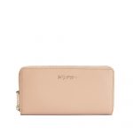 TOMMY HILFIGER ICONIC ZIP-AROUND SIGNATURE WALLET SANDRIFT