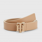 TOMMY HILFIGER WOMAN TH OUTLINE LOGO BELT 2.5 SANDRIFT
