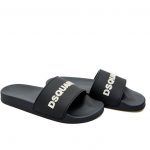 DSQUARED2 SLIDES RUBBER LOGO PRINT BLACK