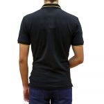 LA MARTINA MAN PIQUET STRETCH REGULAR FIT SHORT SLEEVE BLACK GOLD - Image 3