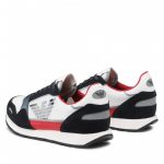 EMPORIO ARMANI SUEDE SNEAKERS NAVY OFF WHITE RED - Image 3