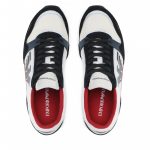 EMPORIO ARMANI SUEDE SNEAKERS NAVY OFF WHITE RED - Image 6