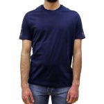 PAUL&SHARK TAPERED CREW ORGANIC COTTON T-SHIRT NAVY