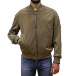EMPORIO ARMANI ULTRA LIGHTWEIGHT NYLON REVERSIBLE BLOUSON JACKET NERO BEIGE - Image 2