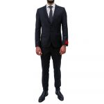 HUGO ARTI/HESTEN212X EXTRA SLIM FIT SUIT BLACK