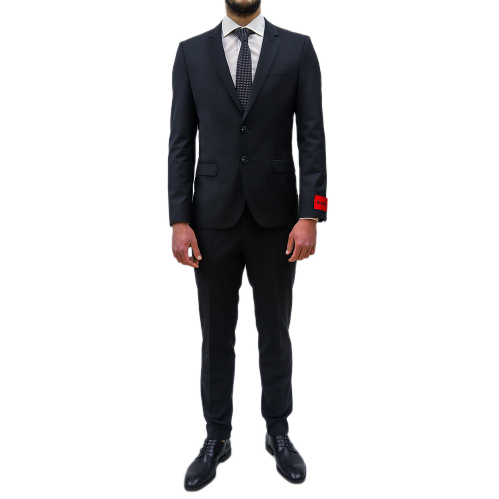 50450994-001-1 HUGO ARTI/HESTEN212X EXTRA SLIM FIT SUIT BLACK - Image 1