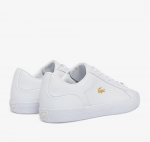 LACOSTE WOMAN LEROND 0722 LEATHER SNEAKERS WHITE GOLD - Image 2