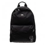 KARL LAGERFELD K/IKONIK NYLON AND LEATHER BACKPACK BLACK