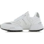 POLO RALPH LAUREN MEN JOGGER LEATHER PANELLED SNEAKER WHITE BLACK - Image 4