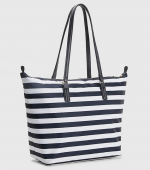 TOMMY HILFIGER WOMAN NYLON STRIPE POPPY TOTE NAVY BLUE STRIPES - Image 2