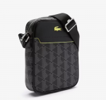LACOSTE ALLOVER MONOGRAM VERTICAL CAMERA BAG POLYVINYL CHLORIDE NOIR LIMEIRA - Image 2